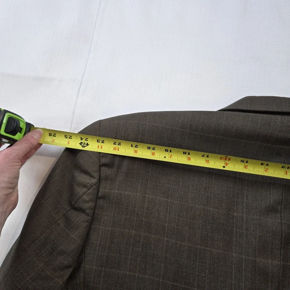 Lineage High Twist Microtech Men's Sport Coat Plaid Suit Jacket Measures 48R‎